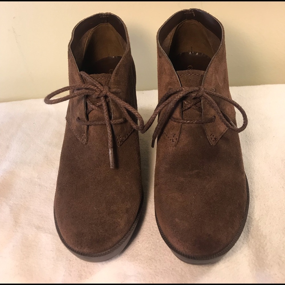Cole Haan Women’s Suede Wedge Ankle Booties